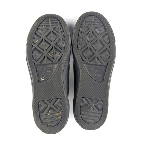 Chuck Taylor All Star Big Eyelets Leather High Top Sneaker Women's 6 Black - Picture 8 of 8